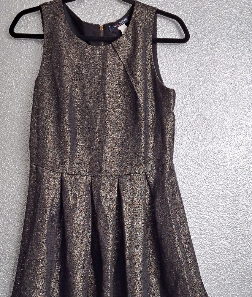 One Clothing Black & Gold Shimmering Dress